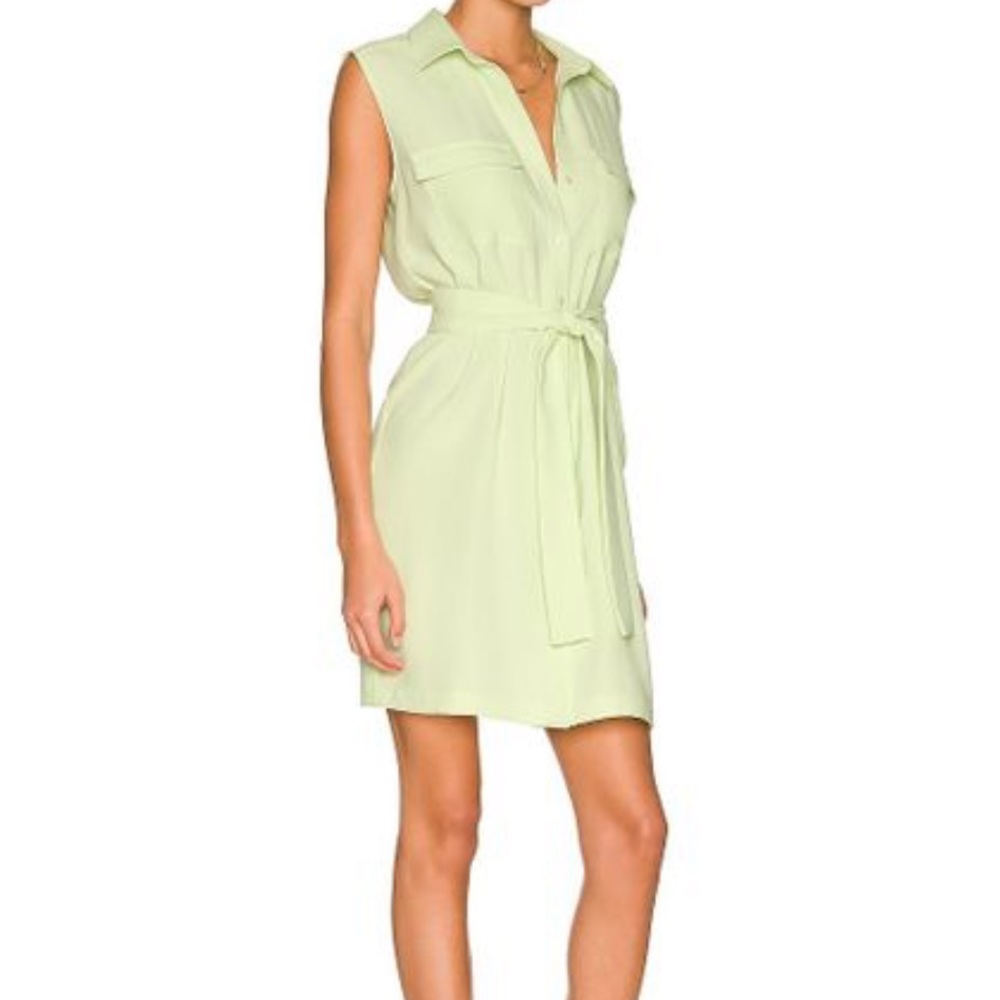 AMANDA UPRICHARD Green Edith Mini Dress NWT sz S w/our belt - Picture 1 of 8